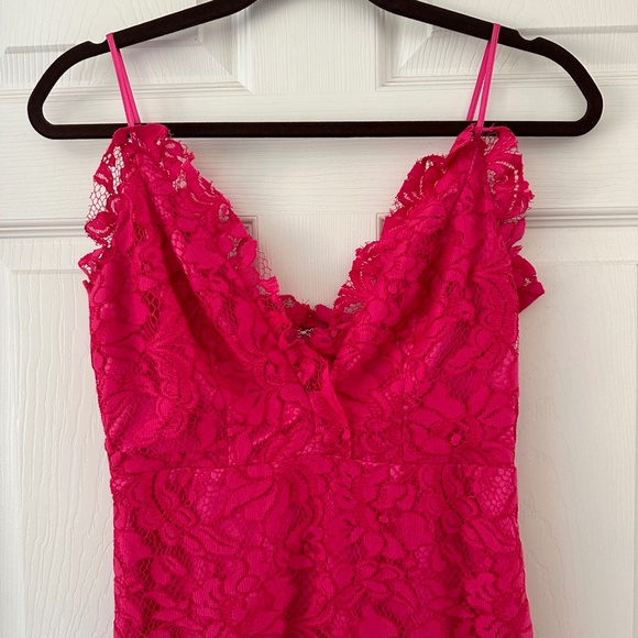 NBD Pink Lace Mini Dress - Picture 5 of 13